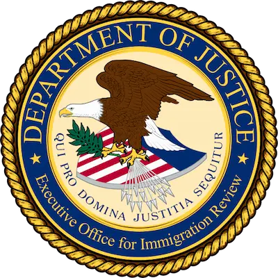 Escudo departamento de justicia y inmigración