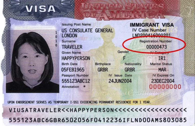 Número de registro de extranjero USA